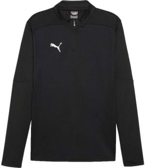 Puma TEAMFINAL TRAINING 1/4 ZIP Pánske futbalové tričko, čierna, veľkosť