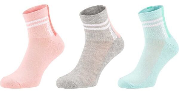 Umbro STRIPED SPORTS SOCKS JNR - 3 PACK Detské  ponožky, lososová, veľkosť 28-31