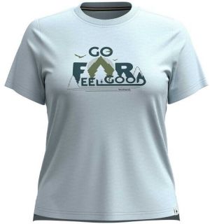 Smartwool W GO FAR FEEL GOOD GRAPHIC SHORT SLEEVE Dámske tričko, svetlomodrá, veľkosť