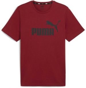 Puma ESS LOGO TEE YEL Pánske tričko, červená, veľkosť
