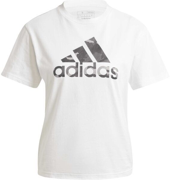 adidas CAMO GRAPHIC T-SHIRT Dámske tričko, biela, veľkosť
