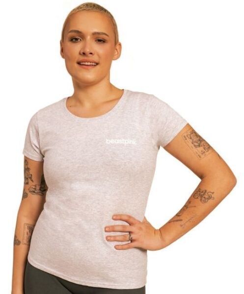 GymBeam BEASTPINK Dámske tričko, sivá, veľkosť