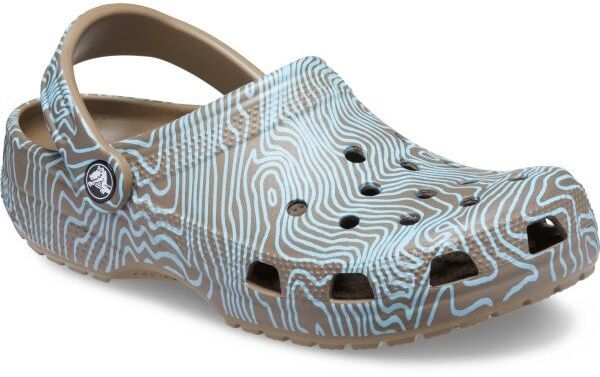 Crocs CLASSIC TOPOGRAPHIC CLOG Unisex nazúvacia obuv, khaki, veľkosť 43/44