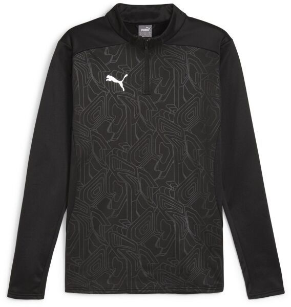Puma TEAMFINAL WARM TOP Pánska futbalová mikina, čierna, veľkosť