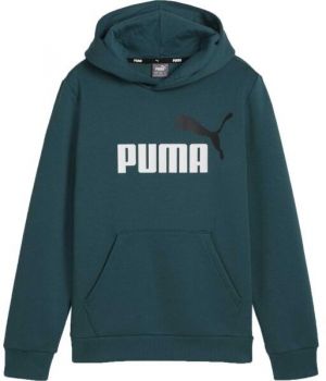 Puma ESS + 2 COL BIG LOGO HOODIE FL B Chlapčenská mikina, zelená, veľkosť