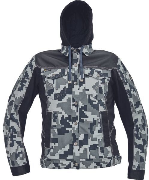 CERVA NEURUM CAMOU Pánska pracovná bunda, tmavo sivá, veľkosť