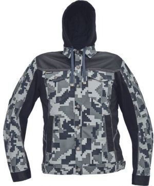 CERVA NEURUM CAMOU Pánska pracovná bunda, tmavo sivá, veľkosť