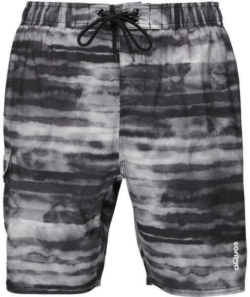 AQUOS STRIPES Pánske kúpacie šortky, čierna, veľkosť
