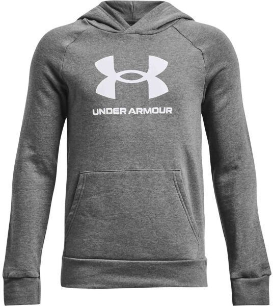 Under Armour RIVAL FLEECE BL HOODIE Chlapčenská mikina, tmavo sivá, veľkosť S
