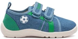 Oldcom SOCCER Chlapčenské prezuvky, modrá, veľkosť