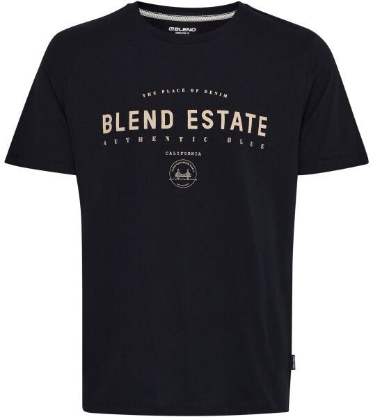 BLEND regular fit Pánske tričko, čierna, veľkosť