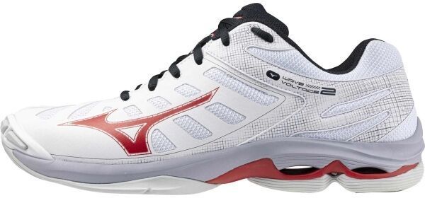 Mizuno WAVE VOLTAGE 2 Pánska volejbalová obuv, biela, veľkosť 43
