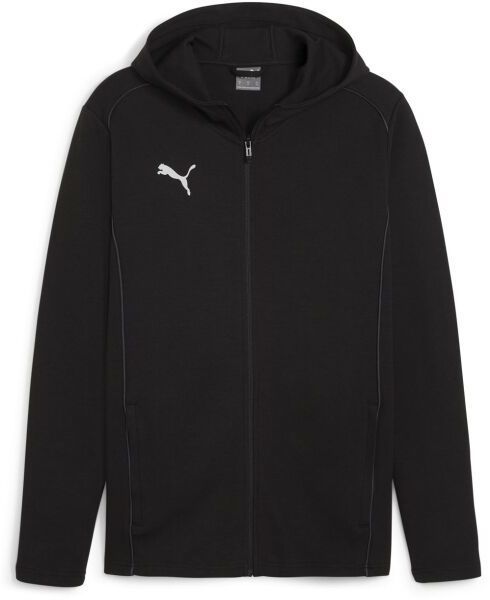 Puma TEAMFINAL CASUALS HOODED JACKET Pánska športová mikina, čierna, veľkosť