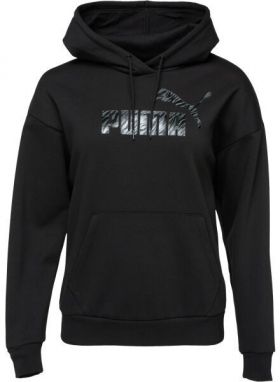 Puma ESS+ ANIMAL AOP HOODIE Dámska mikina s kapucňou, čierna, veľkosť