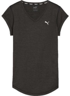 Puma TRAIN FAV HEATHER CAT TEE Dámske športové tričko, černá, veľkosť