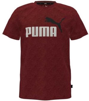 Puma ESS + 2 COL LOGO TEE Chlapčenské tričko, červená, veľkosť