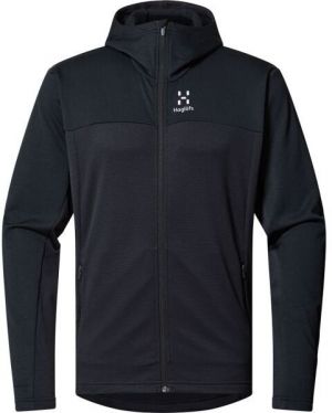 HAGLÖFS LARK MID HOOD Pánska mikina, čierna, veľkosť