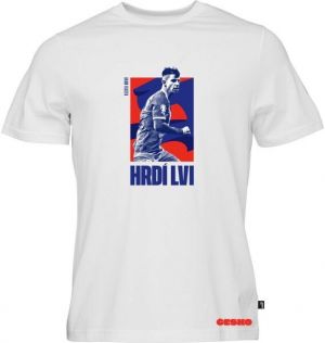 Puma FAČR HRDÍ LVI HLOŽEK Pánske tričko, biela, veľkosť