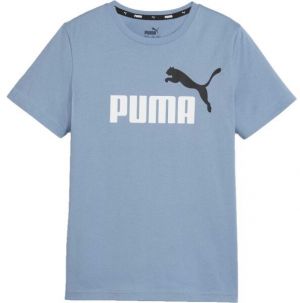 Puma ESS + 2 COL LOGO TEE Chlapčenské tričko, svetlomodrá, veľkosť