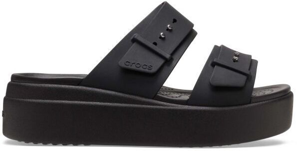 Crocs BROOKLYN BUCKLE LOW WEDGE W Dámske sandále, čierna, veľkosť 37/38