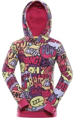 NAX NALO Dievčenská mikina, vínová, veľkosť 128-134