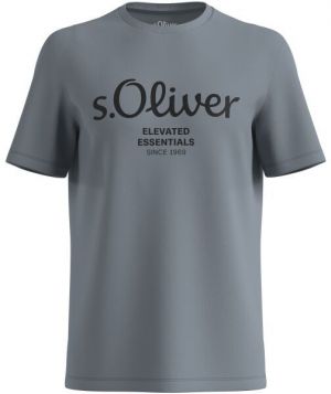 s.Oliver LOGO T-NOOS Pánske tričko, tmavo sivá, veľkosť