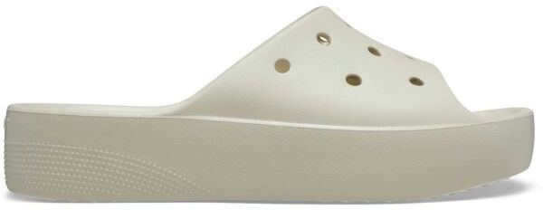 Crocs CLASSIC PLATFORM SLIDE Dámska nazúvacia obuv, béžová, veľkosť 37/38