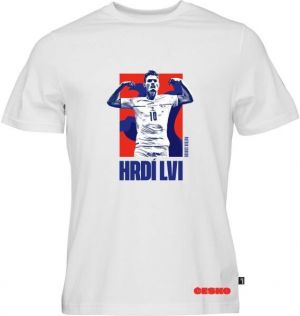 Puma FAČR HRDÍ LVI SCHICK Pánske tričko, biela, veľkosť