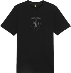Puma FERRARI RACE TONAL BIG SHIELD TEE Pánske tričko, čierna, veľkosť