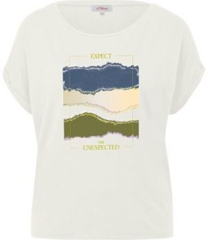 s.Oliver RL T-SHIRT Dámske tričko, biela, veľkosť