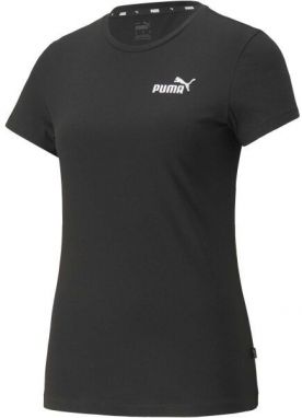 Puma ESS+EMBROIDERY TEE Dámske tričko, čierna, veľkosť