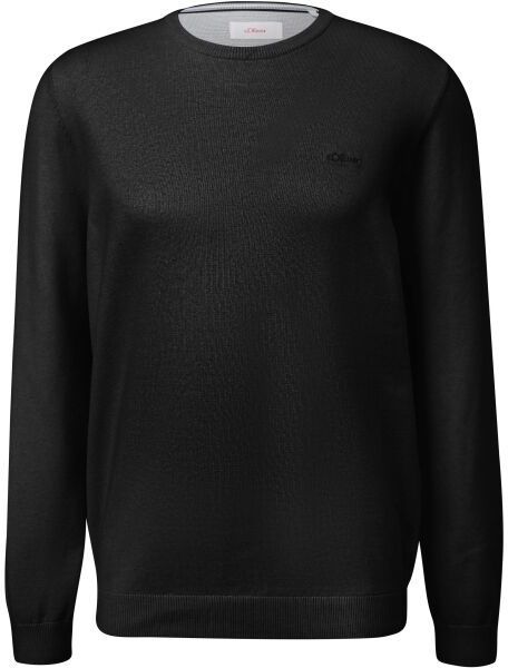 s.Oliver RLBS KNITTED PULLOVER NOOS Pánsky sveter, čierna, veľkosť