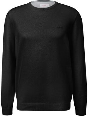 s.Oliver RLBS KNITTED PULLOVER NOOS Pánsky sveter, čierna, veľkosť