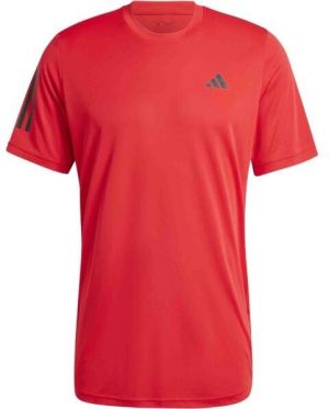 adidas CLUB 3-STRIPES TENNIS Pánske tenisové tričko, červená, veľkosť