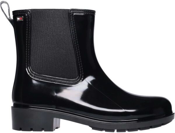 Tommy Hilfiger FLAG RAINBOOT Dámske gumáky, čierna, veľkosť