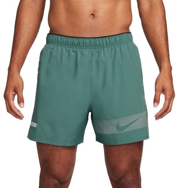 Nike CHALLENGER FLASH Pánske bežecké šortky, tmavo zelená, veľkosť
