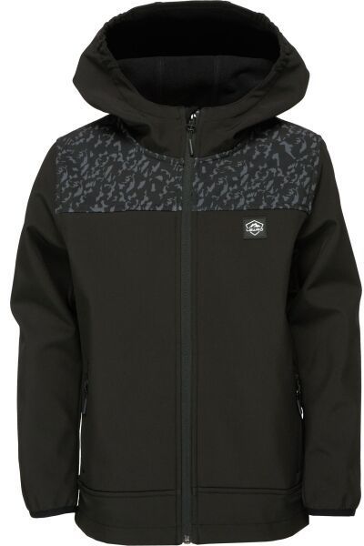 Lewro TIMY Chlapčenská softshellová bunda, čierna, veľkosť 128-134