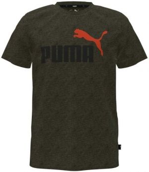 Puma ESS + 2 COL LOGO TEE Chlapčenské tričko, khaki, veľkosť