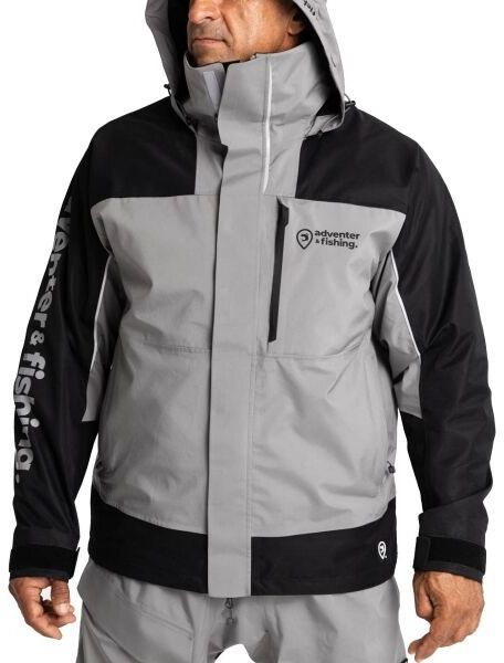 ADVENTER & FISHING FISHING JACKET Pánska bunda s membránou, sivá, veľkosť