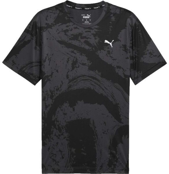 Puma TRAIN ALL DAY AOP TEE Pánske športové tričko, čierna, veľkosť