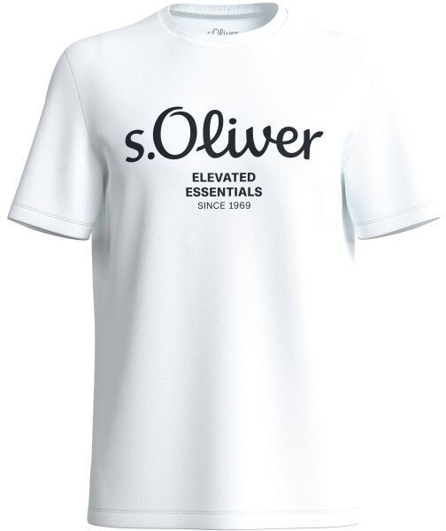 s.Oliver LOGO T-NOOS Pánske tričko, biela, veľkosť