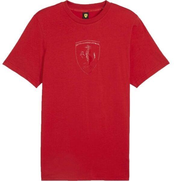Puma FERRARI RACE TONAL BIG SHIELD TEE Pánske tričko, červená, veľkosť