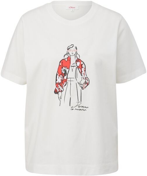 s.Oliver RL T-SHIRT Dámske tričko, biela, veľkosť