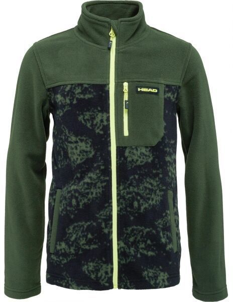 Head BONY Chlapčenská flísová mikina, zelená, veľkosť 116-122