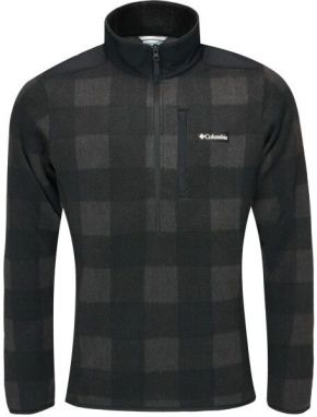 Columbia SWEATER WEATHER PRINTED 1/2 ZIP Pánsky sveter, čierna, veľkosť