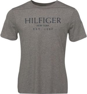 Tommy Hilfiger BIG HILFIGER TEE Pánske tričko, tmavo sivá, veľkosť