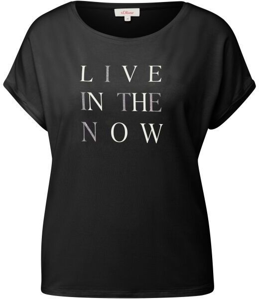 s.Oliver RL T-SHIRT Dámske tričko, čierna, veľkosť
