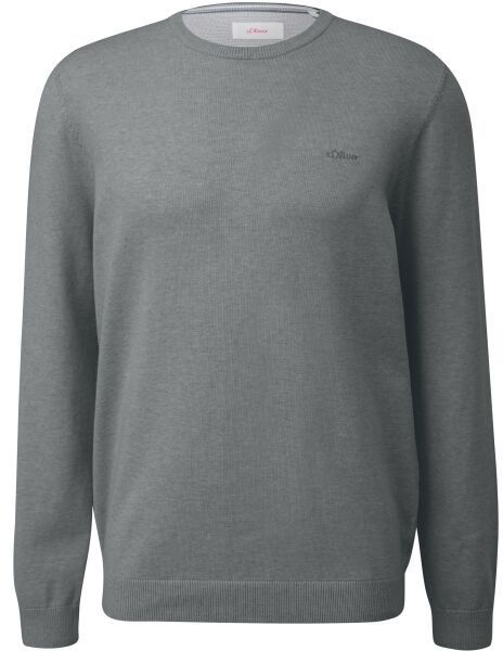 s.Oliver RL KNITTED PULLOVER NOOS Pánsky sveter, sivá, veľkosť