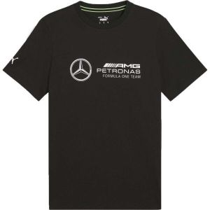 Puma MERCEDES-AMG PETRONAS F1 ESSENTIALS LOGO TEE Pánske tričko, čierna, veľkosť