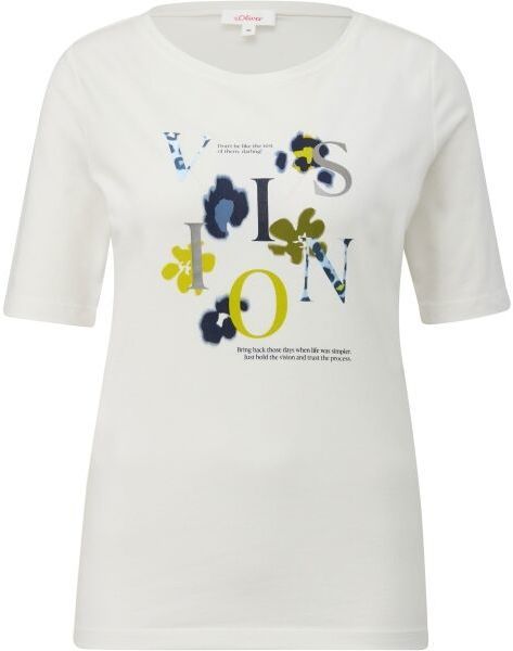 s.Oliver RL T-SHIRT Dámske tričko, biela, veľkosť